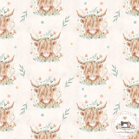 PRE ORDER - Matilda Cow In Off-White - Fabric Fabric