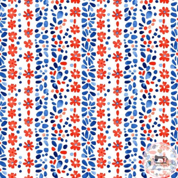 PRE ORDER Mediterranean Floral Fabric Fabric