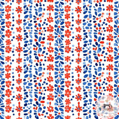 PRE ORDER Mediterranean Floral Fabric Fabric