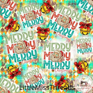 PRE ORDER - Merry Christmas Santa - Fabric - Fabric from [store] by Little Miss Threads - 