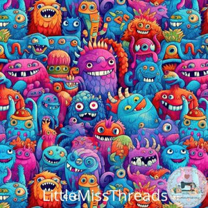 PRE ORDER - Monsters Monsters - Fabric - Fabric from [store] by Little Miss Threads - 