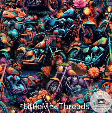 PRE ORDER - Multicolour Harley Davidson - Fabric - Fabric from [store] by Little Miss Threads - 