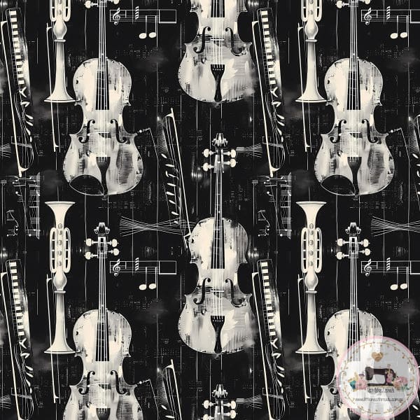 PRE ORDER - Musical Instruments Classical - Fabric Fabric