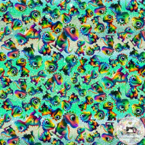 PRE ORDER - Mutlicolour Dragons - Fabric Fabric