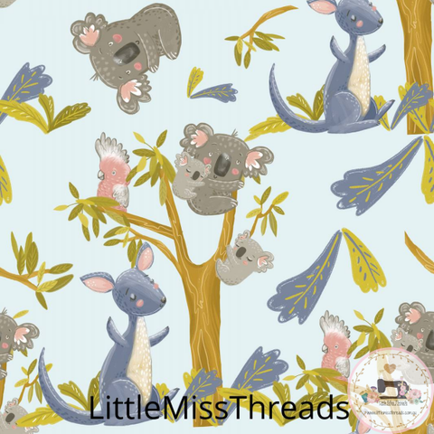PRE ORDER - Native Aussie Blue Trees - Fabric - Fabric from [store] by Little Miss Threads - 