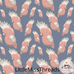 PRE ORDER - Native Aussie Galahs - Fabric - Fabric from [store] by Little Miss Threads - 