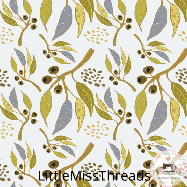PRE ORDER - Native Aussie Gumnuts - Fabric - Fabric from [store] by Little Miss Threads - 