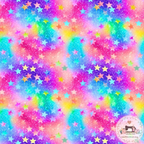 PRE ORDER - Neon Galaxy Stars - Fabric Fabric