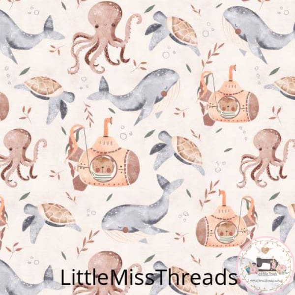 PRE ORDER - Ocean Salt In Off-White - Fabric - Fabric from [store] by Little Miss Threads - 