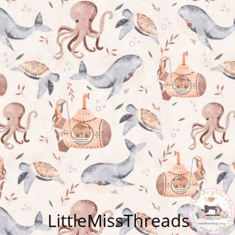 PRE ORDER - Ocean Salt In Off-White - Fabric - Fabric from [store] by Little Miss Threads - 