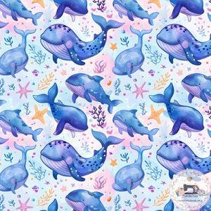 PRE ORDER - Ocean Whales - Fabric Fabric