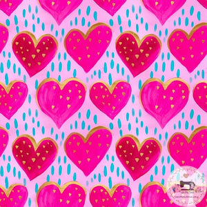 PRE ORDER - Playful Hearts-1 - Fabric Fabric