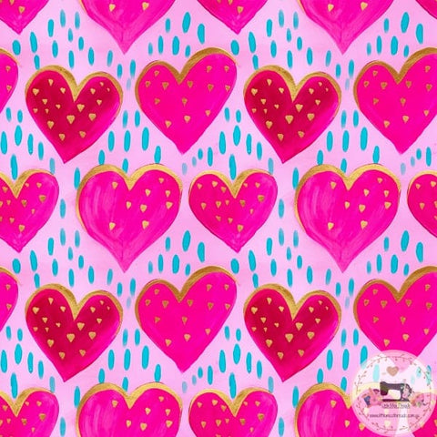 PRE ORDER - Playful Hearts-1 - Fabric Fabric
