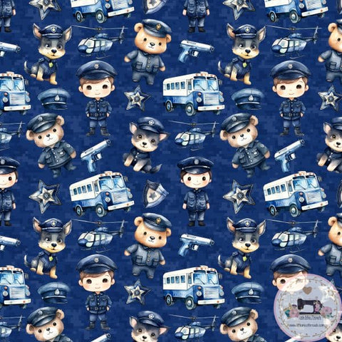 PRE ORDER - Police Crew Blue - Fabric Fabric