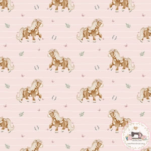 PRE ORDER - Pony Pink Lines - Fabric Fabric