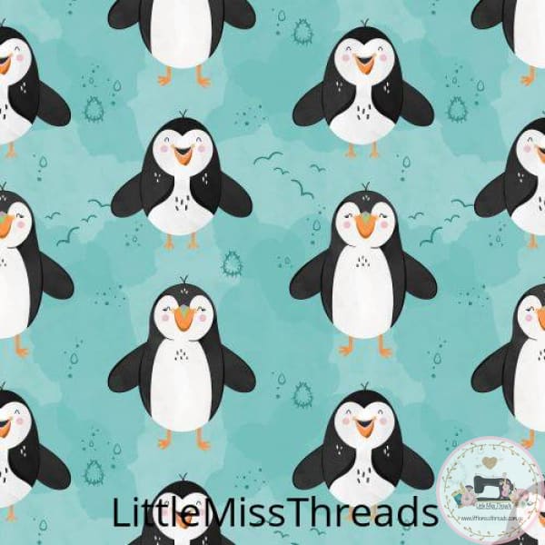 PRE ORDER - Pretty Puffins- Fabric - Fabric from [store] by Little Miss Threads - 