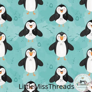 PRE ORDER - Pretty Puffins- Fabric - Fabric from [store] by Little Miss Threads - 
