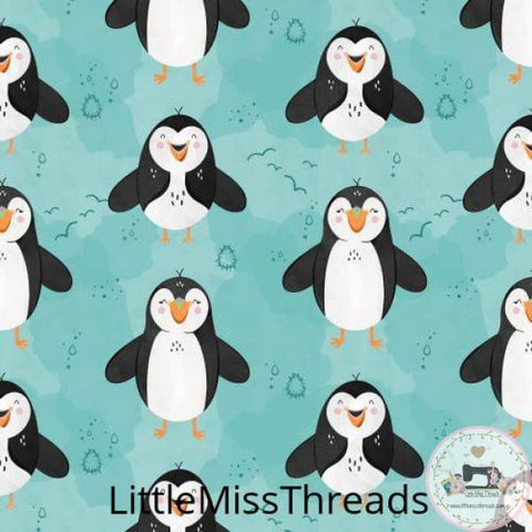 PRE ORDER - Pretty Puffins- Fabric - Fabric from [store] by Little Miss Threads - 