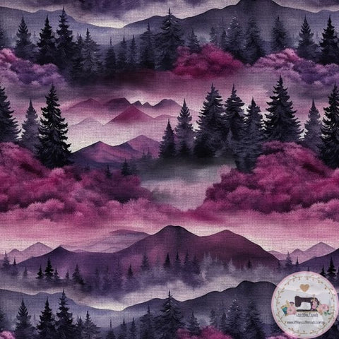 PRE ORDER - Purple Linen Mountains - Fabric Fabric