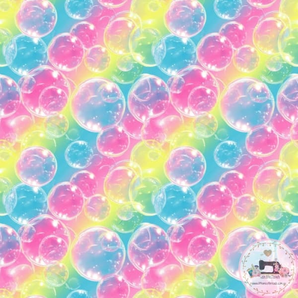 PRE ORDER - Rainbow Bubbles - Fabric Fabric