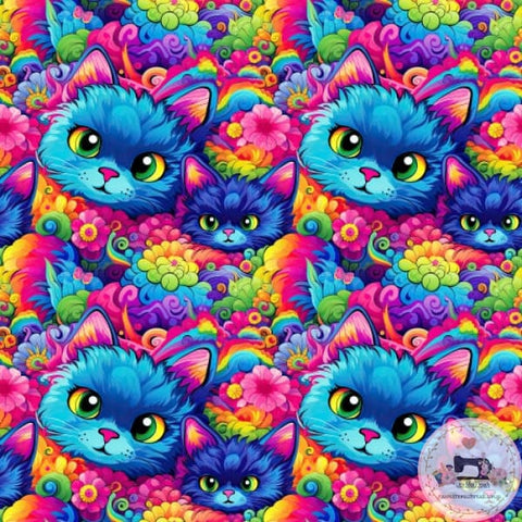 PRE ORDER - Rainbow Cats - Fabric Fabric