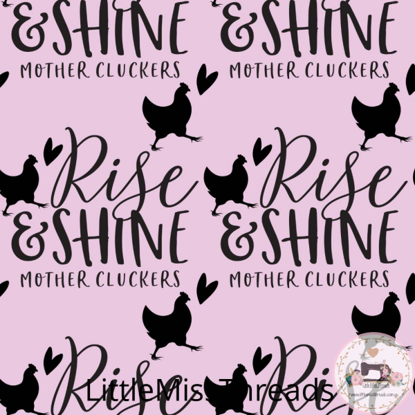 PRE ORDER - Rise & Shine Cluckers - Fabric - Fabric from [store] by Little Miss Threads - 