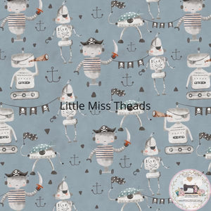 PRE ORDER - Robot Pirates - Fabric Fabric