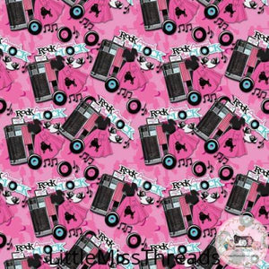 PRE ORDER - Rock Around The Clock Pink - Fabric - Fabric from [store] by Little Miss Threads - 