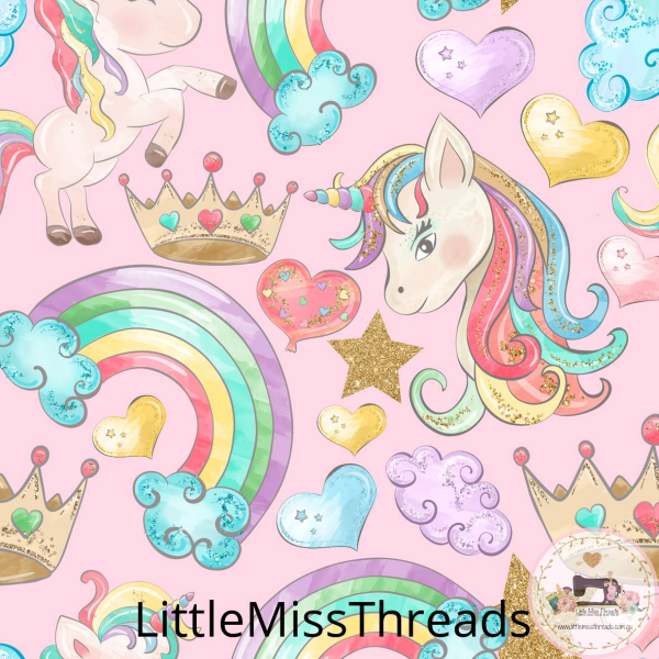 PRE ORDER - Royal Unicorns - Fabric - Fabric from [store] by Little Miss Threads - 