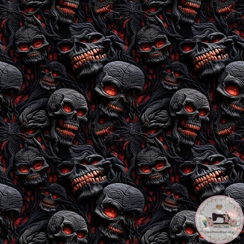 PRE ORDER - Scary Skulls - Fabric Fabric