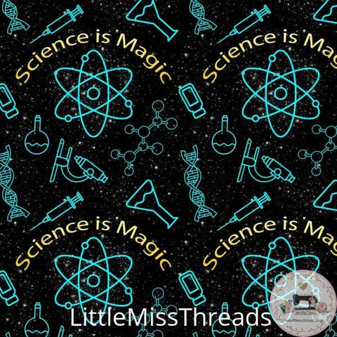 PRE ORDER - Science is Magic Blue - Fabric - Fabric from [store] by Little Miss Threads - 