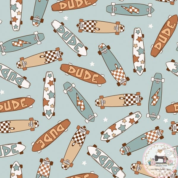 PRE ORDER - Skateboard Dude Neutral - Fabric Fabric