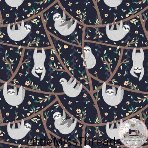 PRE ORDER - Sloths - Fabric - Fabric from [store] by Little Miss Threads - 