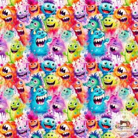 PRE ORDER Smiling Monsters Fabric Fabric
