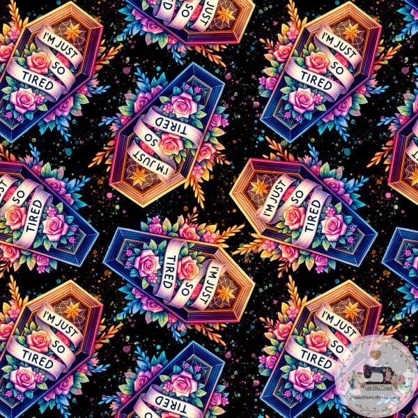 PRE ORDER - So Tired Coffin - Fabric Fabric