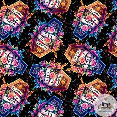 PRE ORDER - So Tired Coffin - Fabric Fabric
