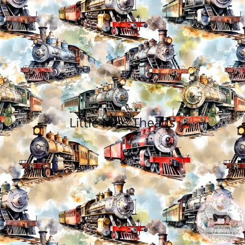 PRE ORDER - Steam Trains - Fabric Fabric