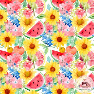 PRE ORDER - Summer Fruit Floral - Fabric Fabric