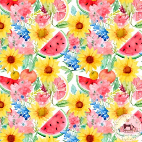 PRE ORDER - Summer Fruit Floral - Fabric Fabric