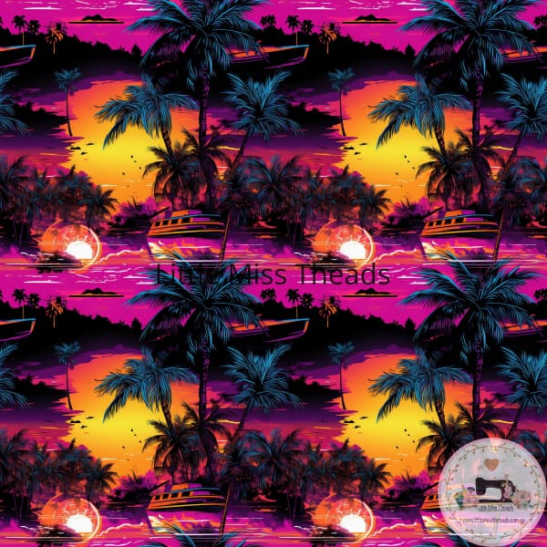 PRE ORDER - Summer Sunset Boat Ride - Fabric Fabric