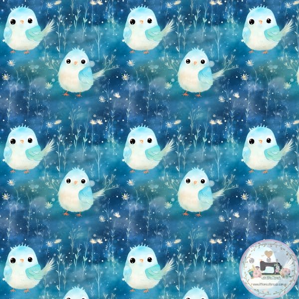PRE ORDER - Sweet Blue Birds - Fabric Fabric