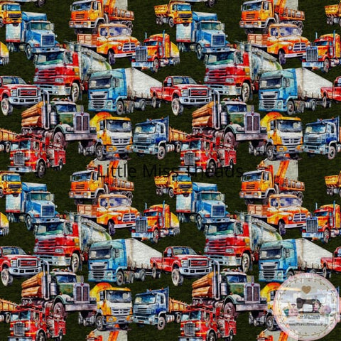 PRE ORDER - Trucking Along - Fabric Fabric