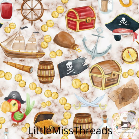 PRE ORDER - Under the Sea Pirates - Fabric - Fabric from [store] by Little Miss Threads - 