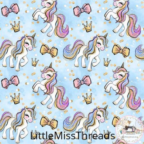 PRE ORDER - Unicorn Blue - Fabric - Fabric from [store] by Little Miss Threads - 