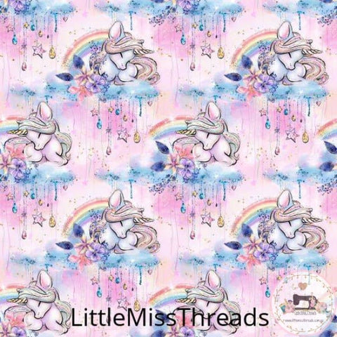PRE ORDER - Unicorn Dreams Cloud Pink - Fabric - Fabric from [store] by Little Miss Threads - 