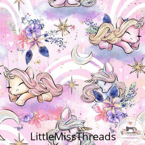 PRE ORDER - Unicorn Dreams Pink - Fabric - Fabric from [store] by Little Miss Threads - 