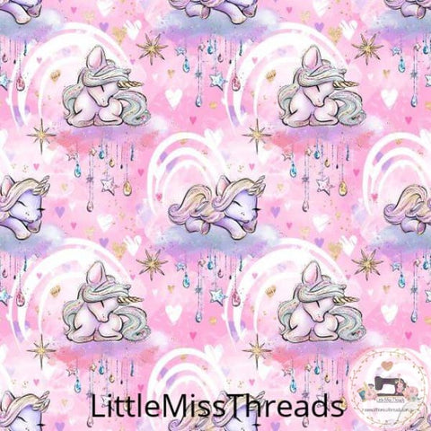 PRE ORDER - Unicorn Dreams Pink Small - Fabric - Fabric from [store] by Little Miss Threads - 
