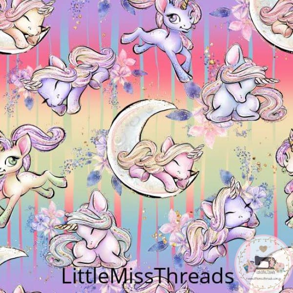 PRE ORDER - Unicorn Dreams Purple Drip - Fabric - Fabric from [store] by Little Miss Threads - 