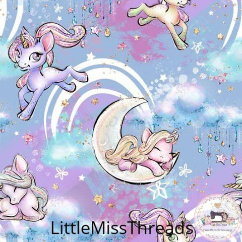 PRE ORDER - Unicorn Dreams Purple - Fabric - Fabric from [store] by Little Miss Threads - 