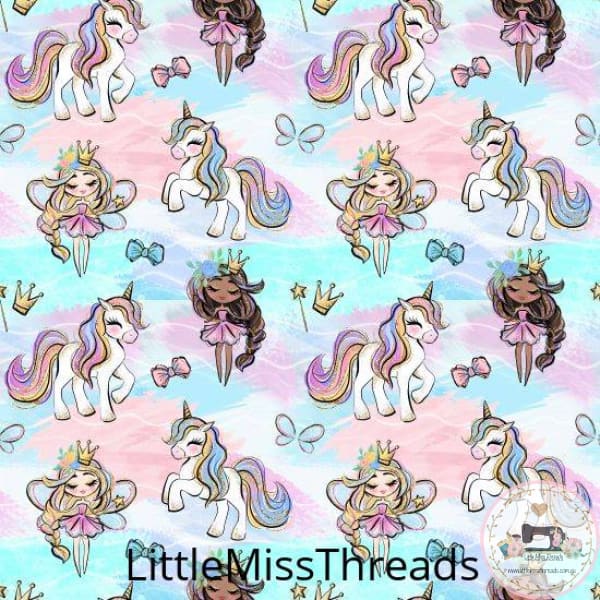 PRE ORDER - Unicorn Fairy Pastel - Fabric - Fabric from [store] by Little Miss Threads - 